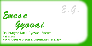 emese gyovai business card